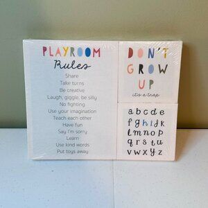 Playroom Rules Canvas Art Set Of 3 Children's Room Baby Room Nursery Decoration